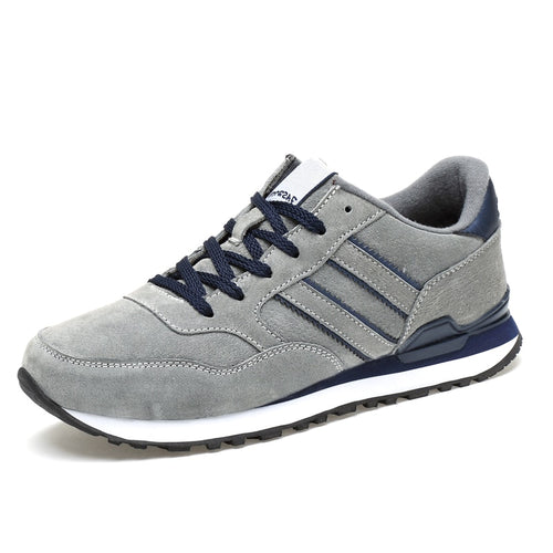 Tênis Masculino Esportivo de Camurça Sport Comfort - Cinza