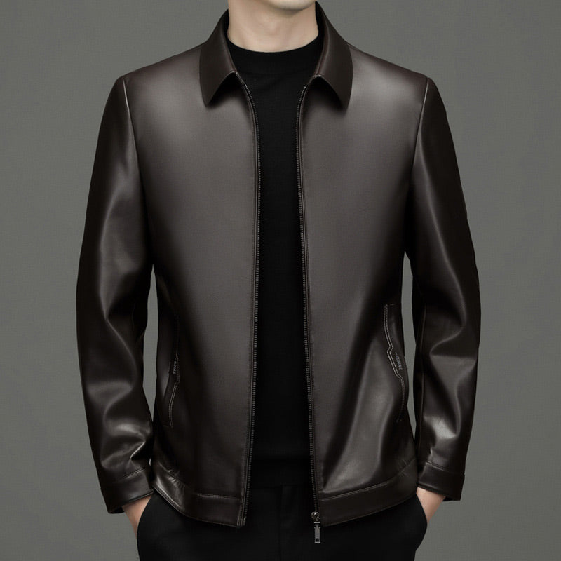 Chaqueta de Cuero Clásica para Hombre – Estilo y Elegancia Duradera 🖤👨💼