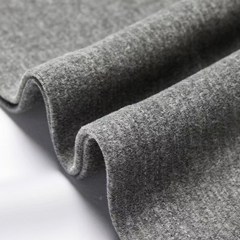 Camiseta de Manga Larga de Color Sólido para Hombre con Cuello en V