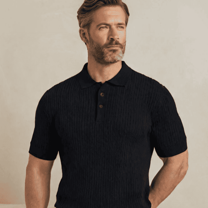 Camiseta Polo Masculina Tricot