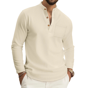 Thogo | Camisa Texturizada De Cuello Alto Para Hombre