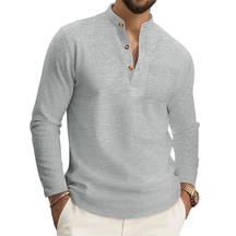 Thogo | Camisa Texturizada De Cuello Alto Para Hombre