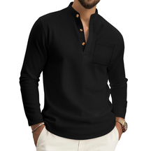 Thogo | Camisa Texturizada De Cuello Alto Para Hombre