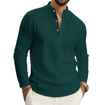 Thogo | Camisa Texturizada De Cuello Alto Para Hombre