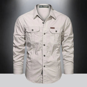 Camisa de Manga Comprida Masculina Istambul - Branca