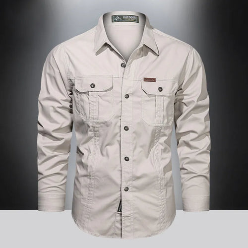 Camisa de Manga Comprida Masculina Istambul - Branca