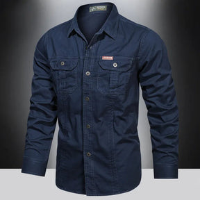 Camisa de Manga Comprida Masculina Istambul - Azul