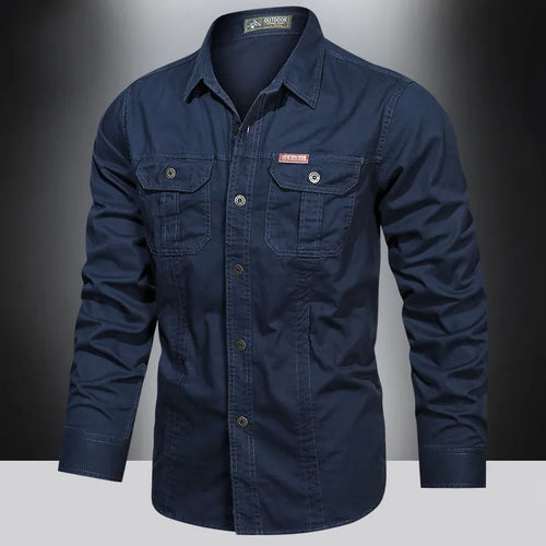 Camisa de Manga Comprida Masculina Istambul - Azul