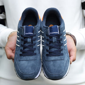 Tênis Masculino Esportivo de Camurça Sport Comfort - Azul