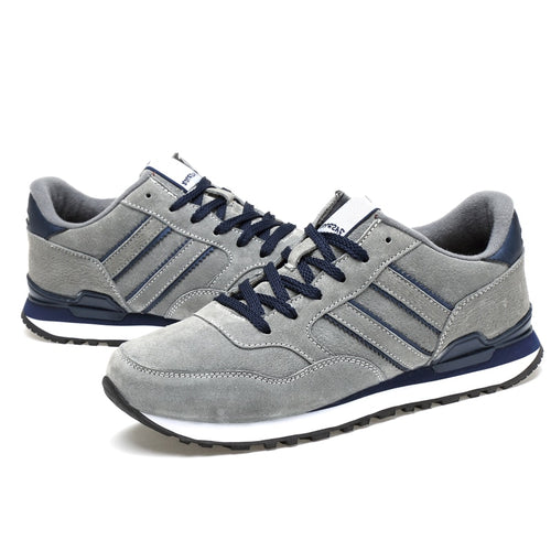 Tênis Masculino Esportivo de Camurça Sport Comfort - Cinza