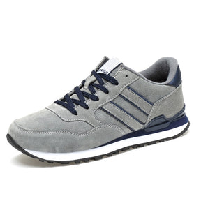 Tênis Masculino Esportivo de Camurça Sport Comfort - Cinza