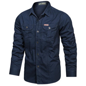 Camisa de Manga Comprida Masculina Istambul - Azul