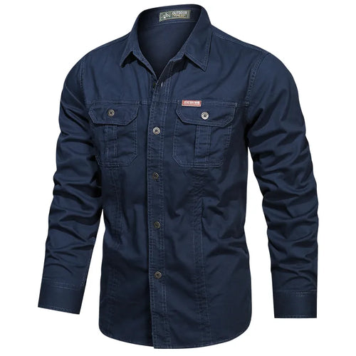 Camisa de Manga Comprida Masculina Istambul - Azul