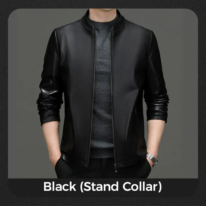 Chaqueta de Cuero Clásica para Hombre – Estilo y Elegancia Duradera 🖤👨‍💼