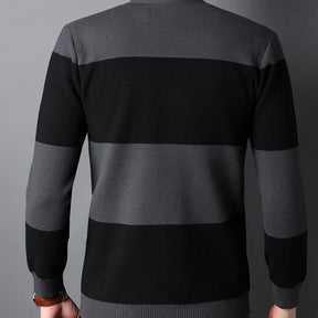 Cardigan de Punto a Rayas con Botones para Hombre