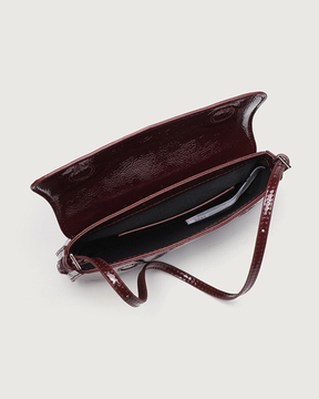 Bolso femenino de cuero PU color rojo